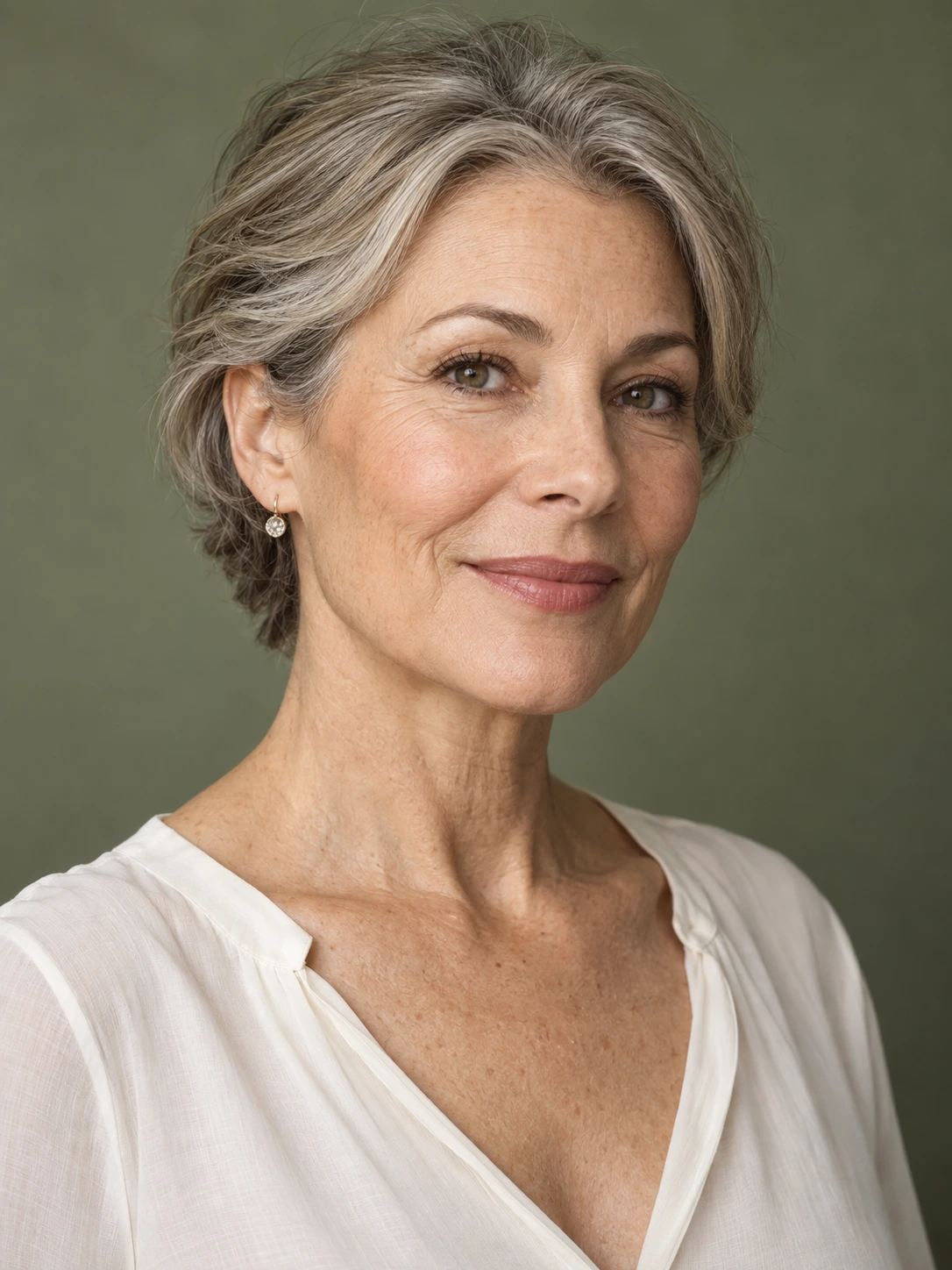 Rede hemostática — retrato ilustrativo de mulher madura com contorno do pescoço em destaque.